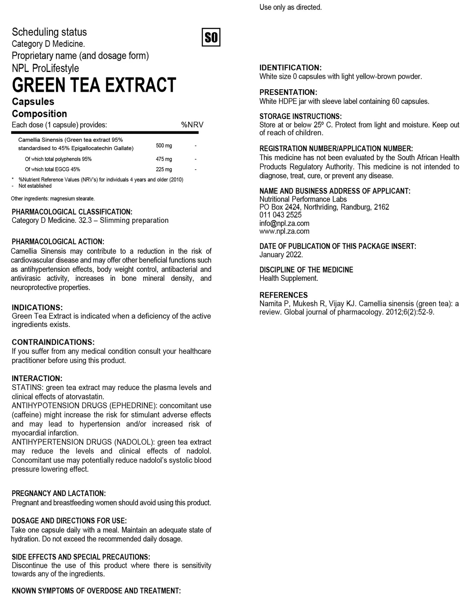 GREEN TEA EXTRACT