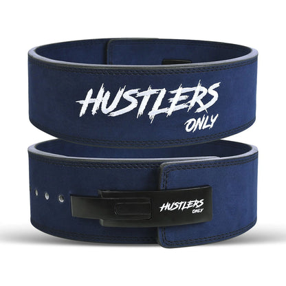 Suede Leather Lever Belt - Blue