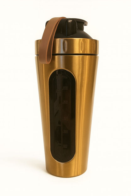 Stainless steel shaker with glass (700ml)