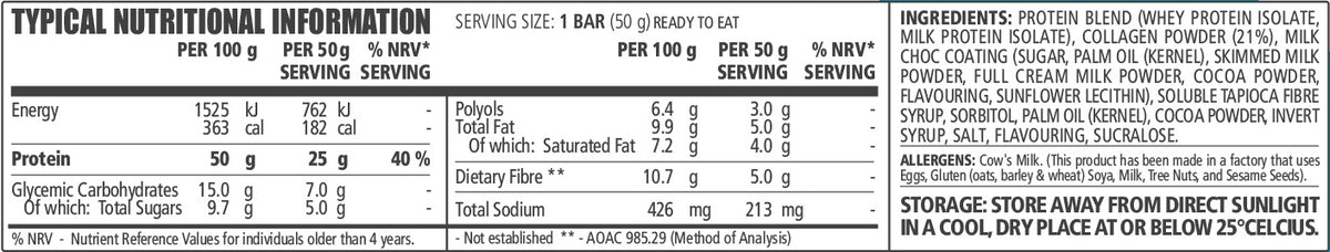 Collagen Bars 16 X 50g bars