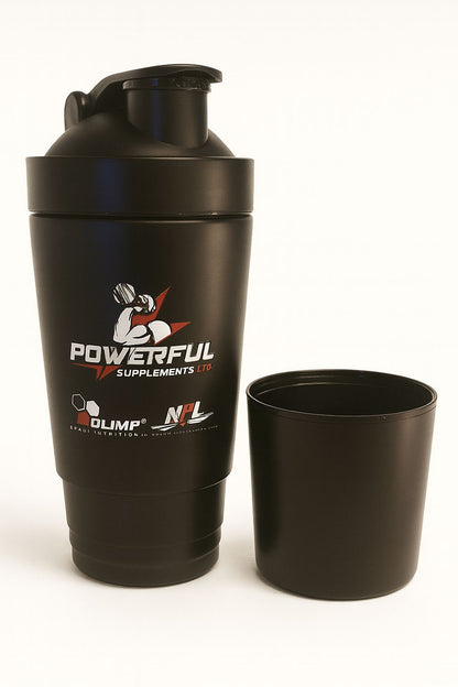 Stainless Steel Protein Shaker Bottle with Storage – 591 ml / 20 oz