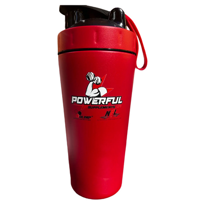 Stainless steel shaker with glass (700ml)