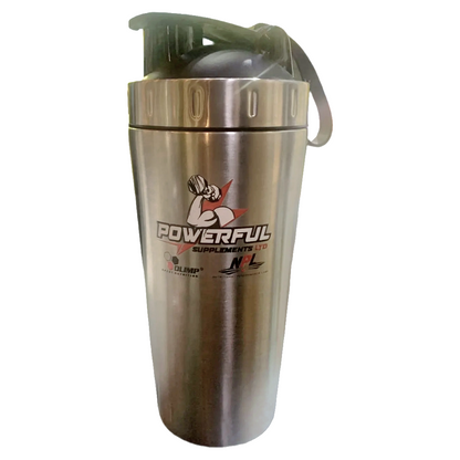 Stainless steel shaker with glass (700ml)