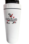 Stainless steel shaker with glass (700ml)