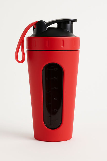Stainless steel shaker with glass (700ml)